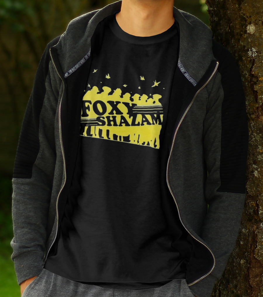 Foxy Shazam Yellow Silhouettes And Birds T-Shirt