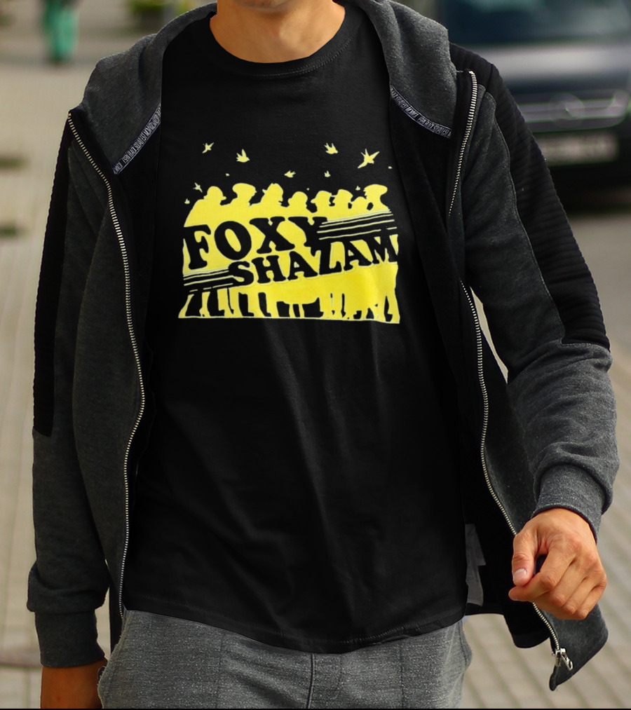 Foxy Shazam Yellow Silhouettes And Birds T-Shirt