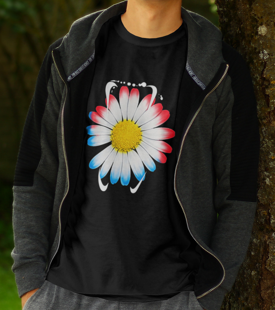 G Dragon Daisy Red Blue Petals T-Shirt
