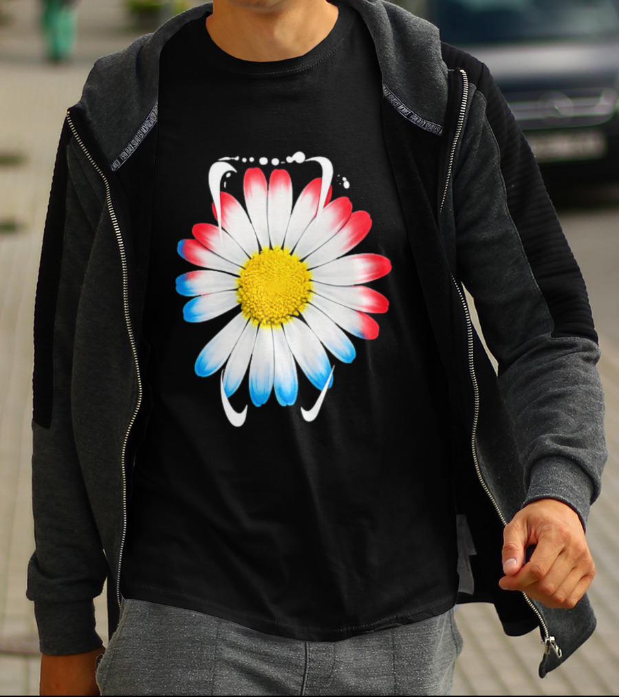 G Dragon Daisy Red Blue Petals T-Shirt