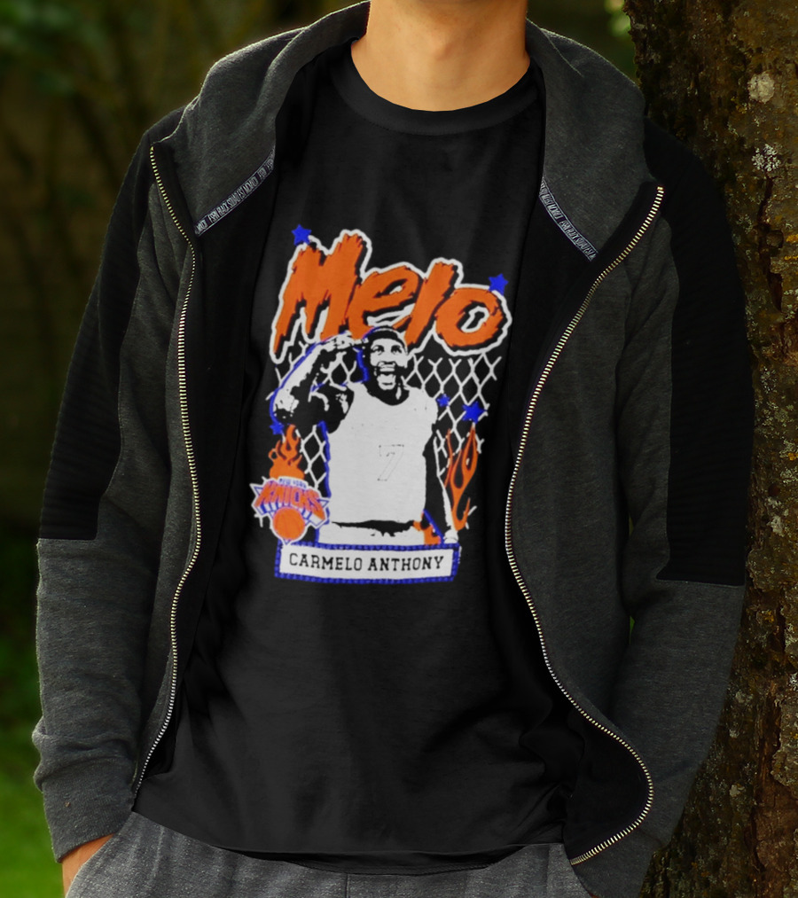 Melo Carmelo Anthony New York Knicks NBA Street Player Mitchell Ness T-Shirt