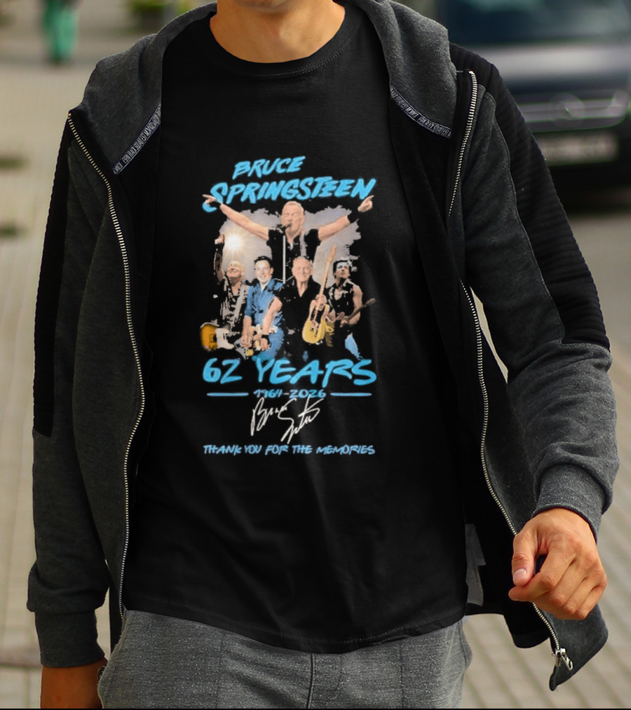 Bruce Springsteen Original 62 Years 1964 2026 Thank You For The Memories T-Shirt