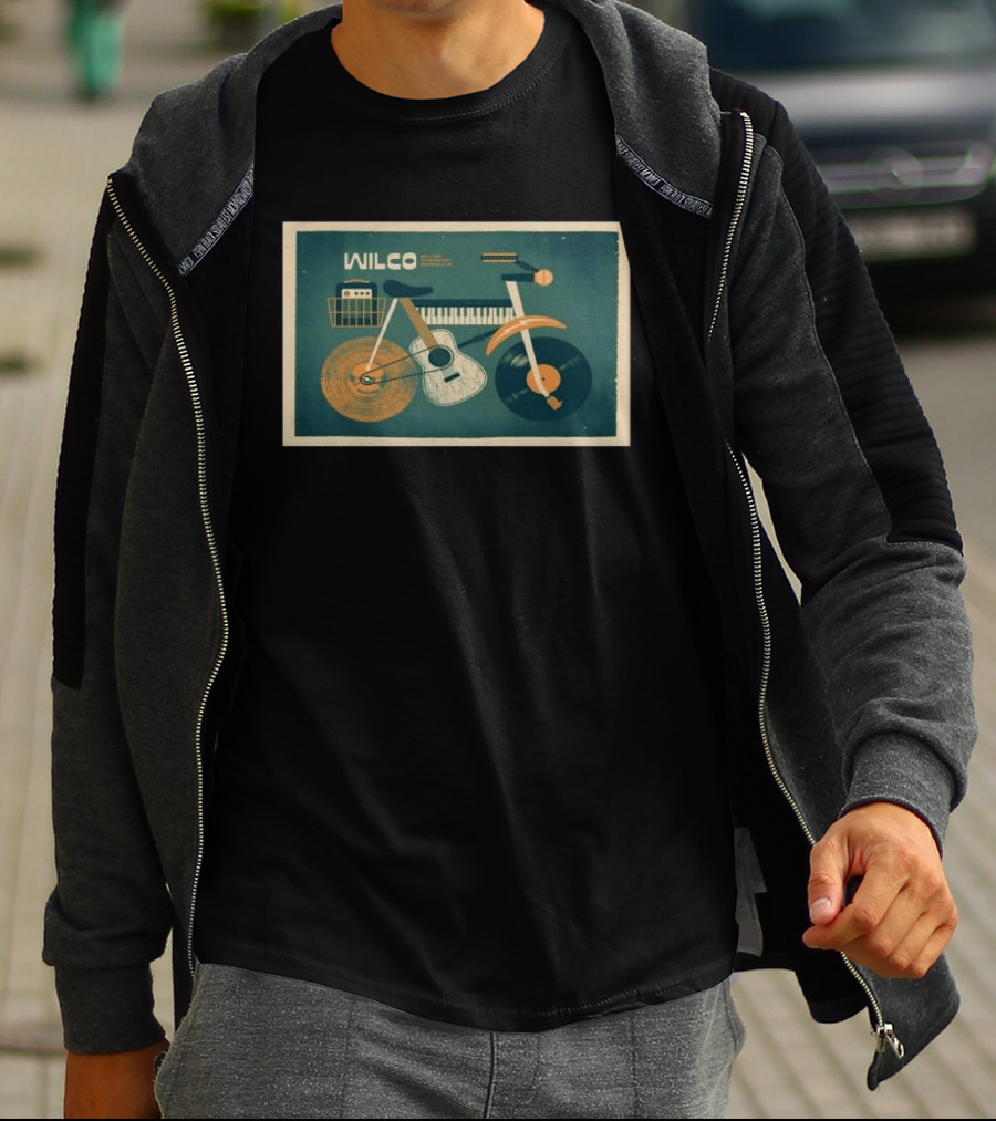 Wilco May 2 2026 The Momentary Bentonville AR Bicycle Guitar Piano Record T-Shirt