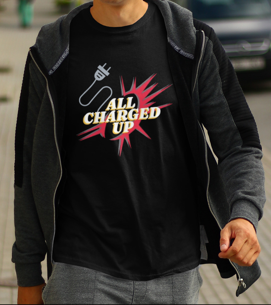 Ottawa All Charged Up Electric Energy Burst Plug T-Shirt