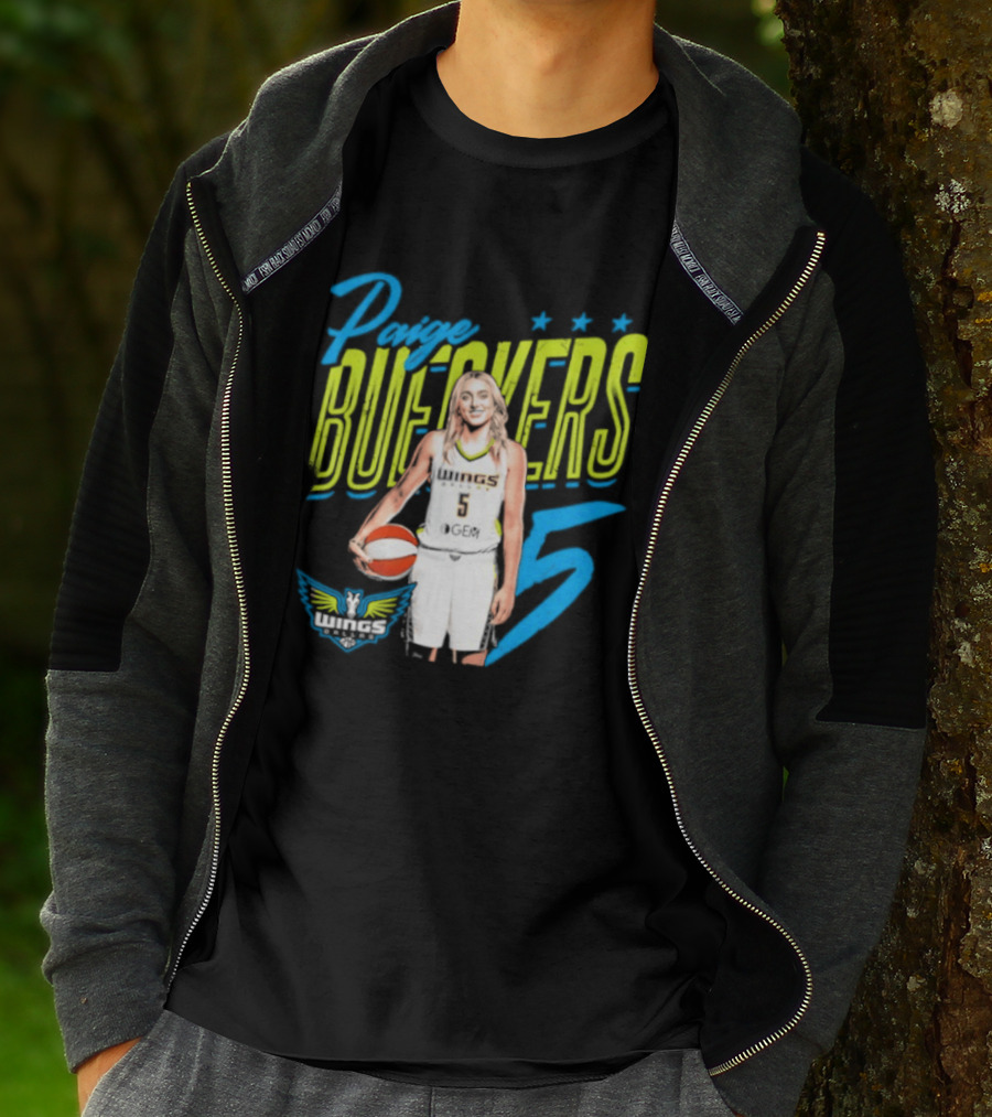 Paige Bueckers Dallas Wings Player Pose Number 5 T-Shirt