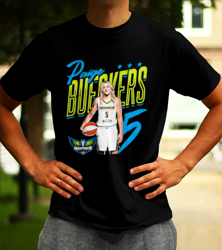 Paige Bueckers Dallas Wings Player Pose Number 5 T-Shirt