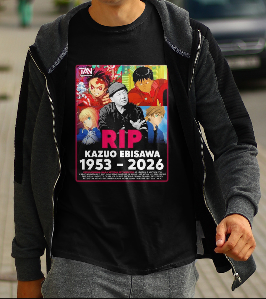 RIP Kazuo Ebisawa 1953 2026 Anime Veteran Art Director Demon Slayer Fata/Zero T-Shirt