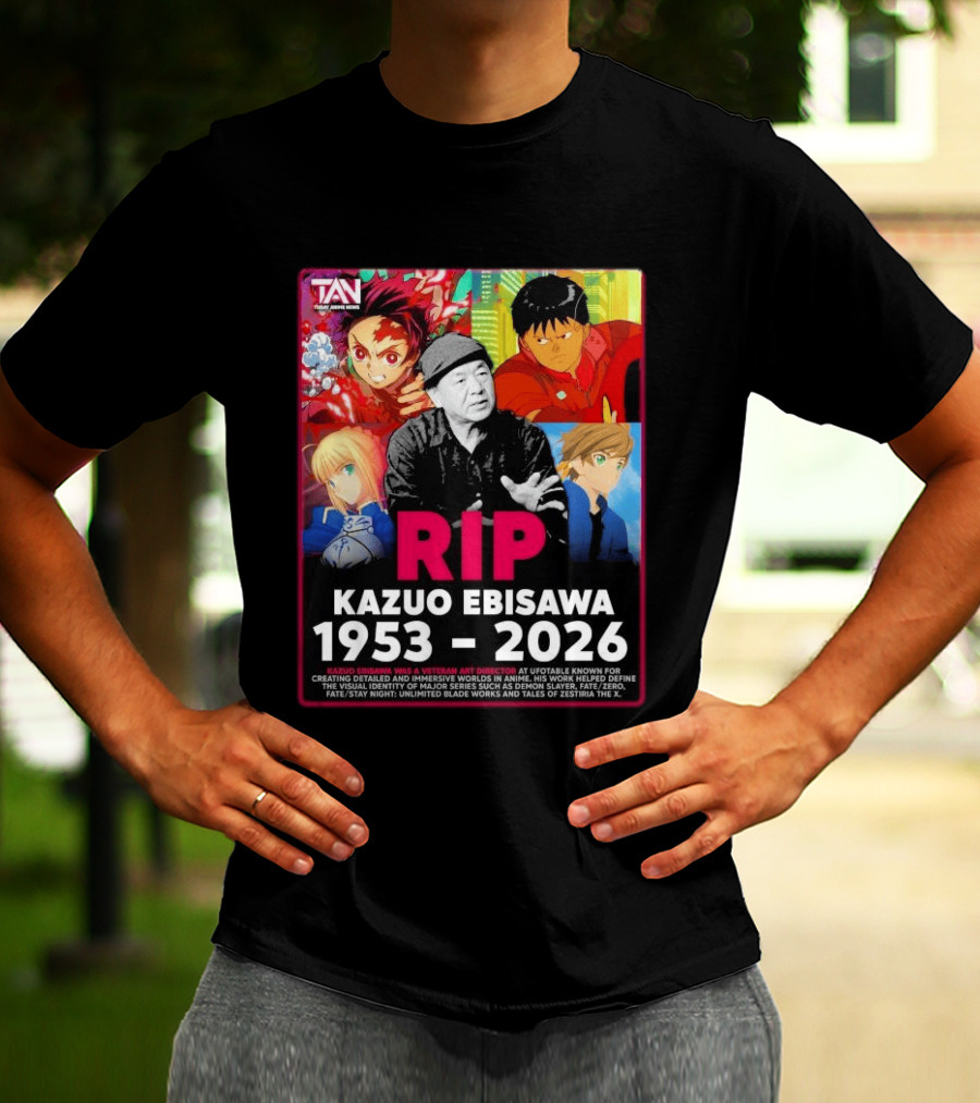 RIP Kazuo Ebisawa 1953 2026 Anime Veteran Art Director Demon Slayer Fata/Zero T-Shirt