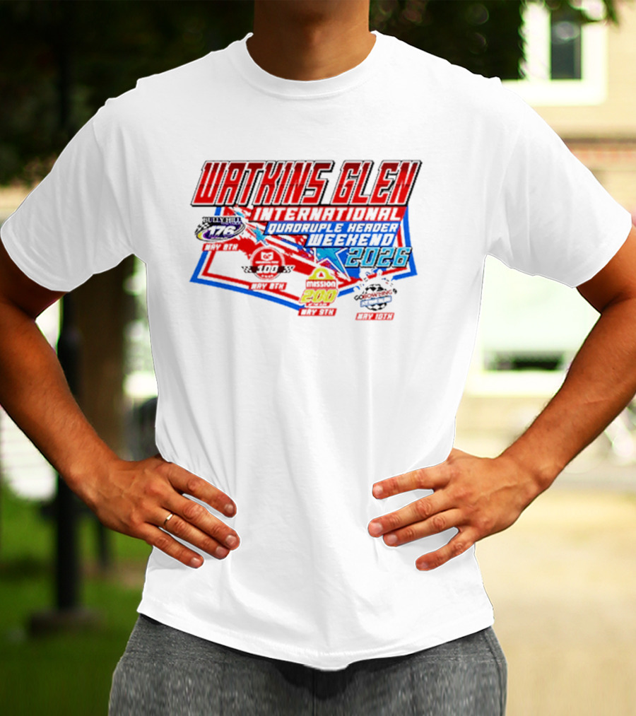Watkins Glen International 2026 Quadruple Header Weekend Events T-Shirt