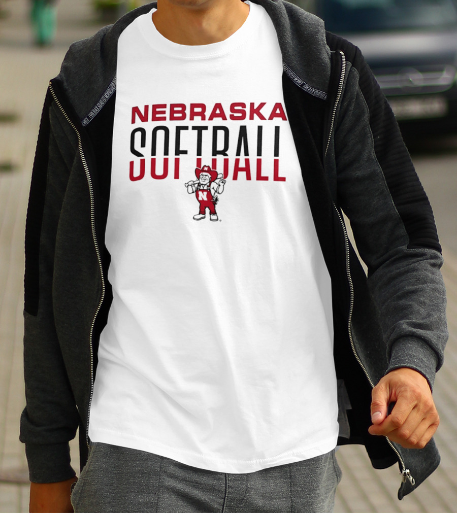 Nebraska Huskers Softball Big Red Mascot Iconic Team Spirit T-Shirt
