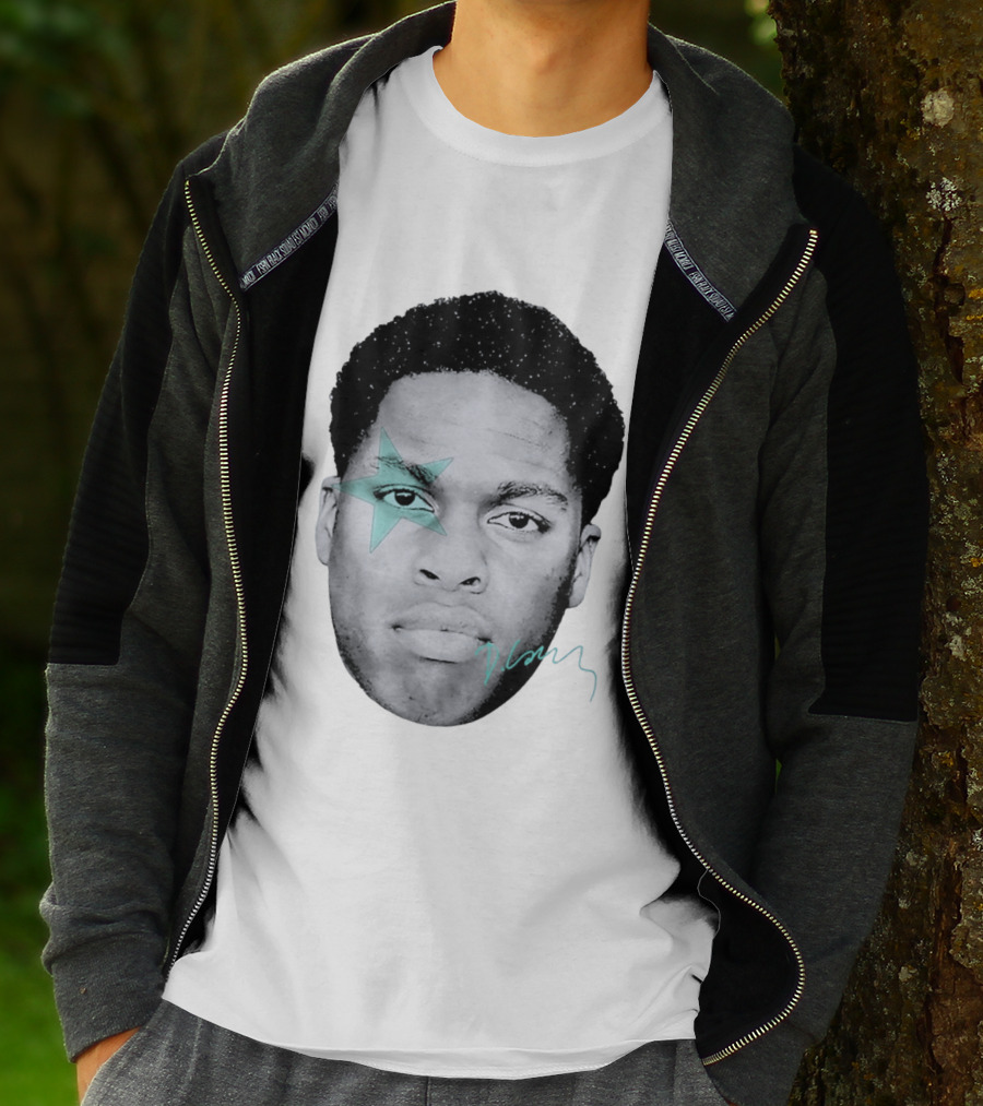 Daniel Caesar Star Face Blue Signature T-Shirt
