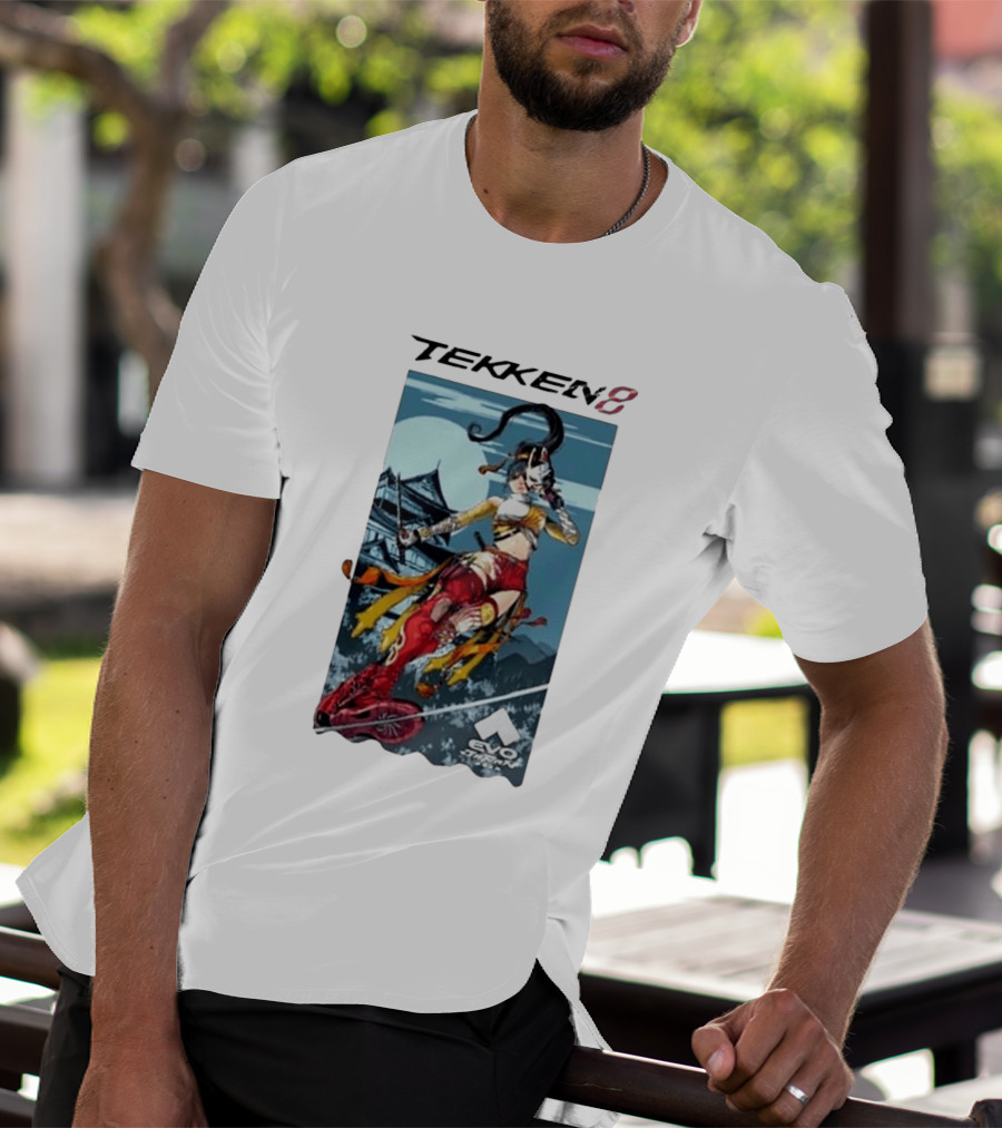 Evo Japan 2026 Tekken 8 Kunimitsu Anime Character Art With Striking Temple T-Shirt