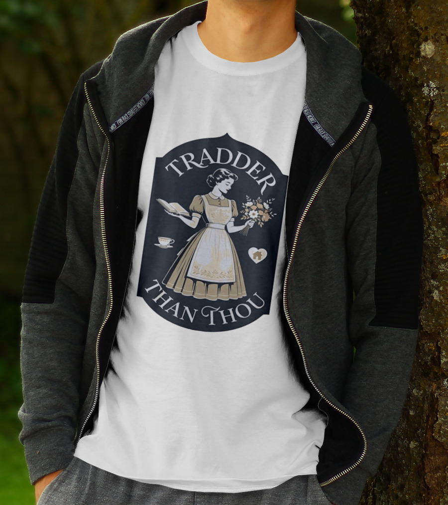 Tradder Than Thou Woman Holding Book And Flower T-Shirt