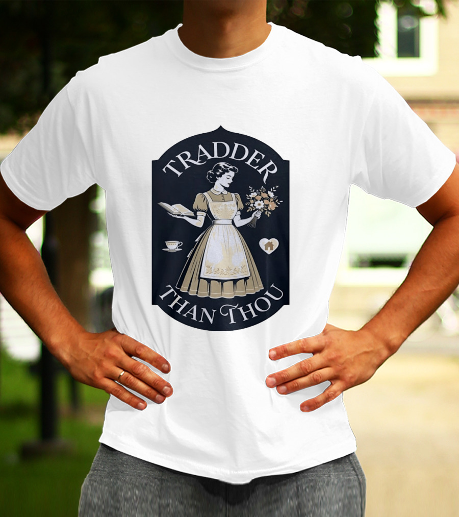 Tradder Than Thou Woman Holding Book And Flower T-Shirt