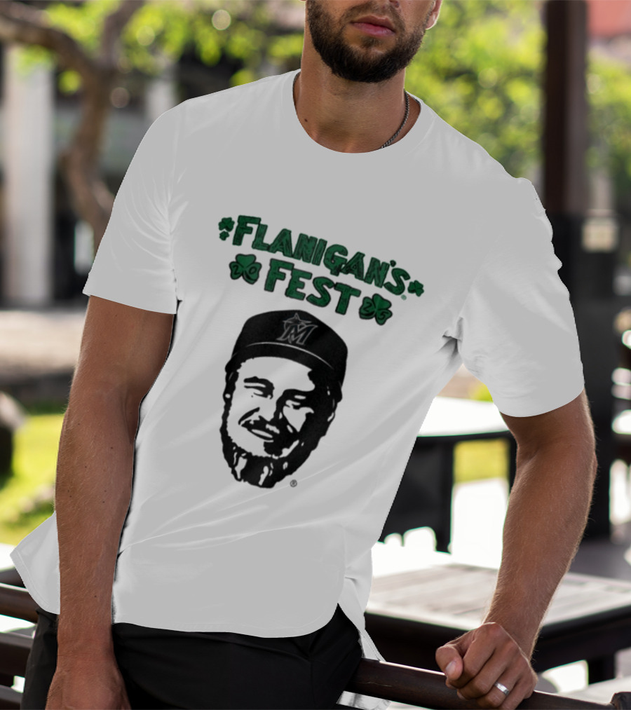Flanigan's Fest Miami Marlins Shamrock T-Shirt