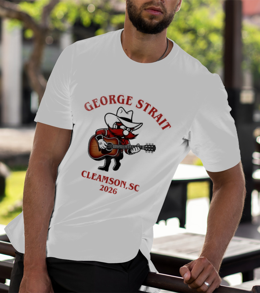George Strait Clemson 2023 Cowboy Guitar Player T-Shirt