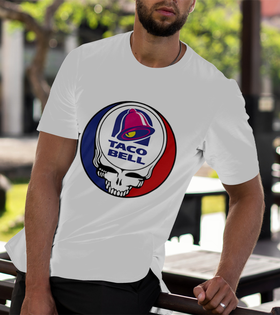 Taco Bell Grateful Dead Skull Logo Red Blue Collaboration T-Shirt