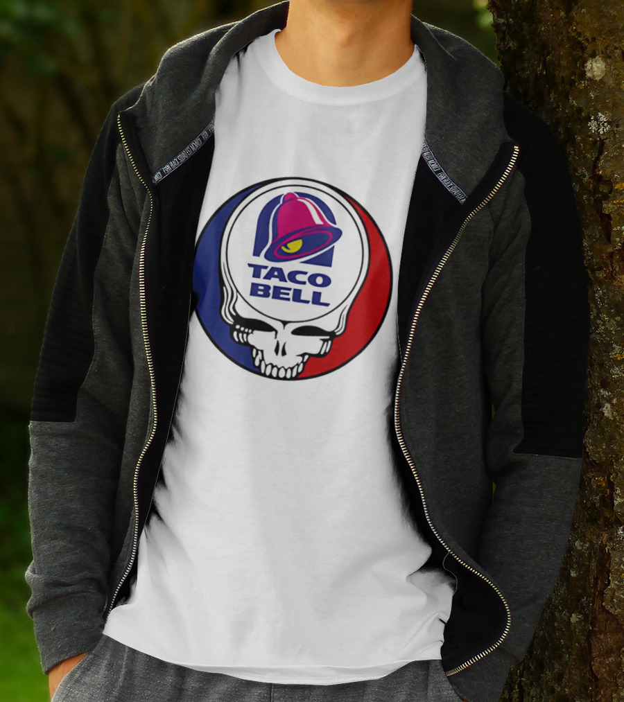 Taco Bell Grateful Dead Skull Logo Red Blue Collaboration T-Shirt