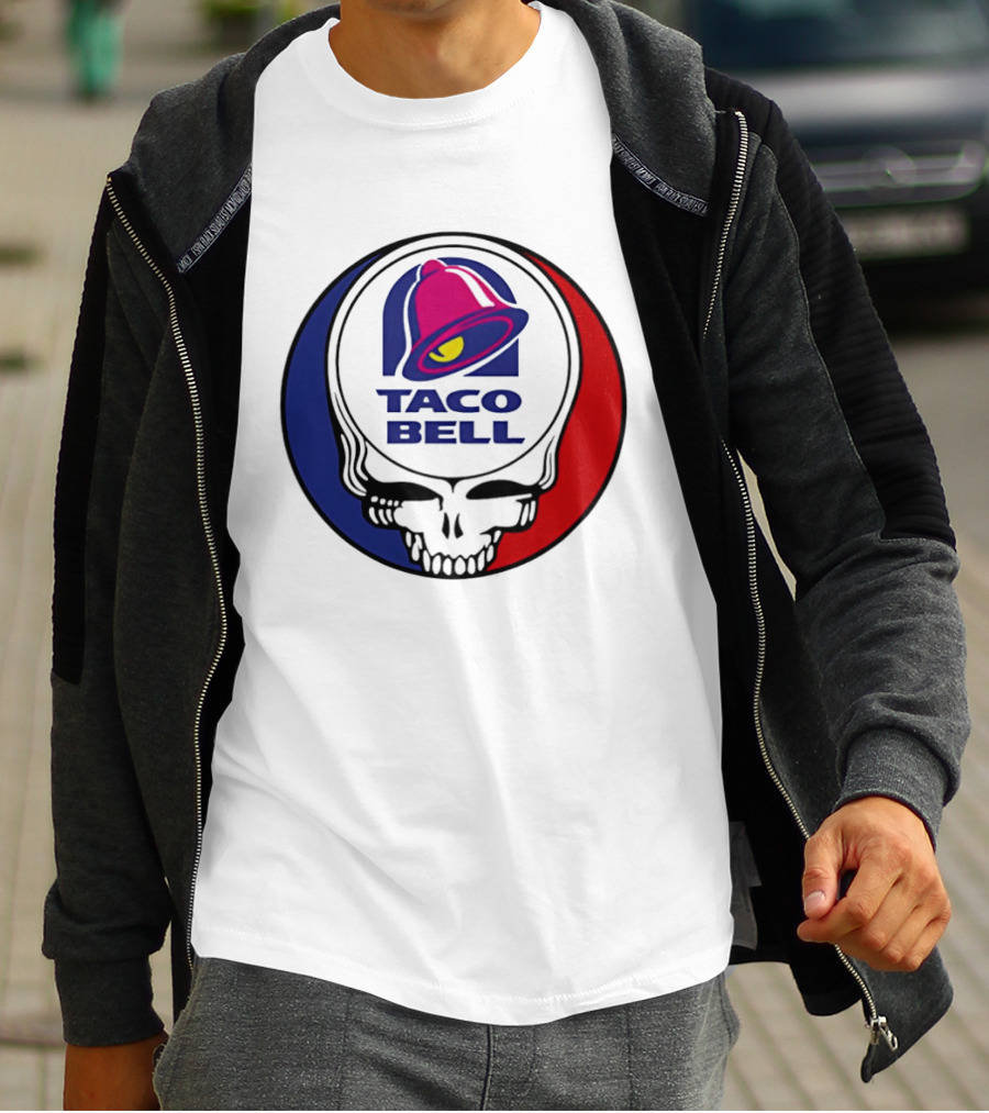 Taco Bell Grateful Dead Skull Logo Red Blue Collaboration T-Shirt