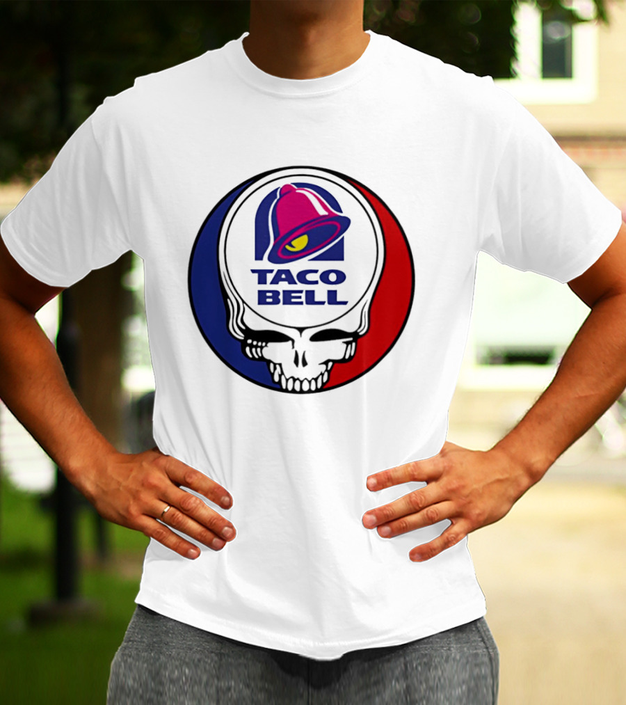 Taco Bell Grateful Dead Skull Logo Red Blue Collaboration T-Shirt