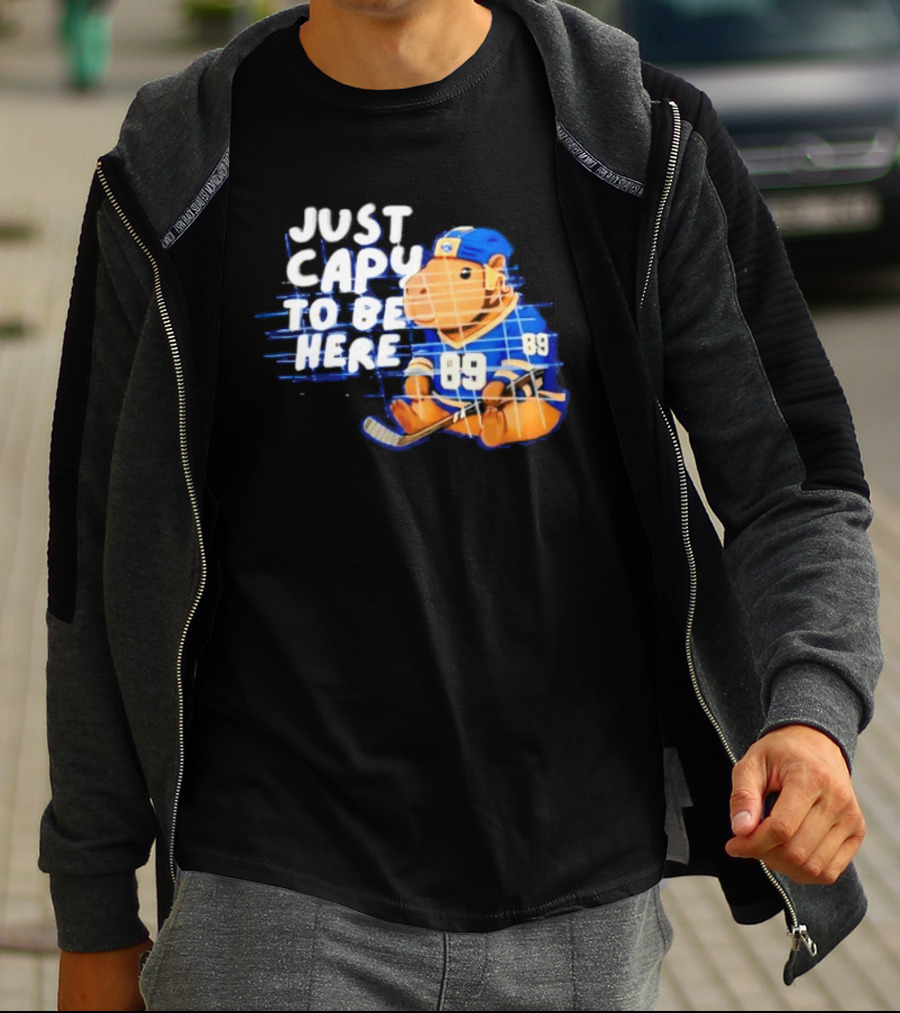 Just Capy To Be Here Buffalo Sabres 89 T-Shirt