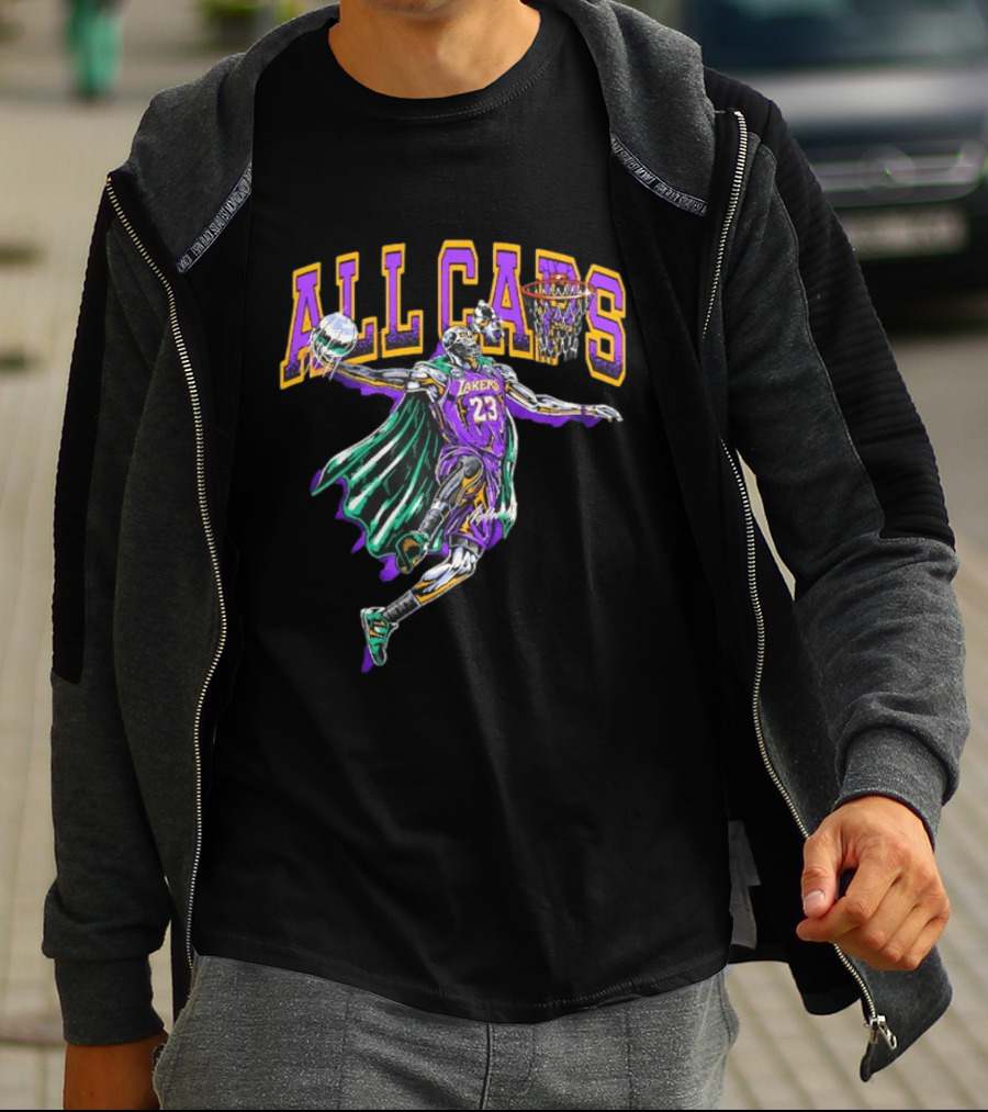 All Caps Los Angeles Lakers Lebron James Basketball 23 T-Shirt