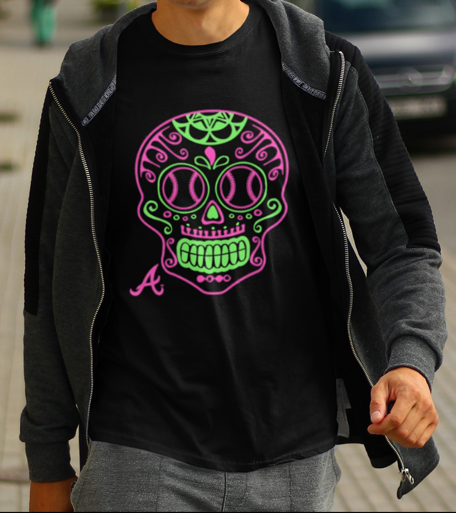 Atlanta Braves Sugar Skull Baseball 2026 T-Shirt