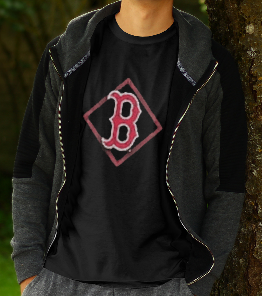 Boston Red Sox America's Pastime Black Americana Red B T-Shirt