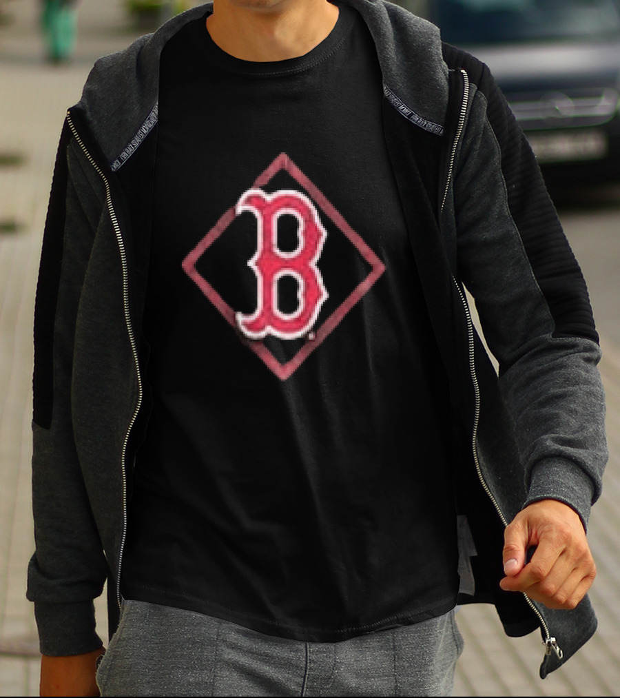 Boston Red Sox America's Pastime Black Americana Red B T-Shirt