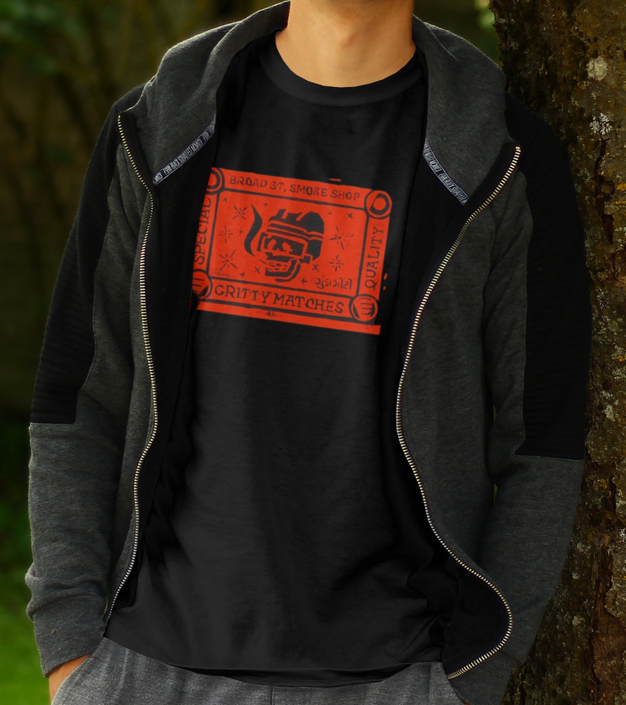 Broad St Smoke Shop Special Quality Gritty Matches Philadelphia Flyers T-Shirt