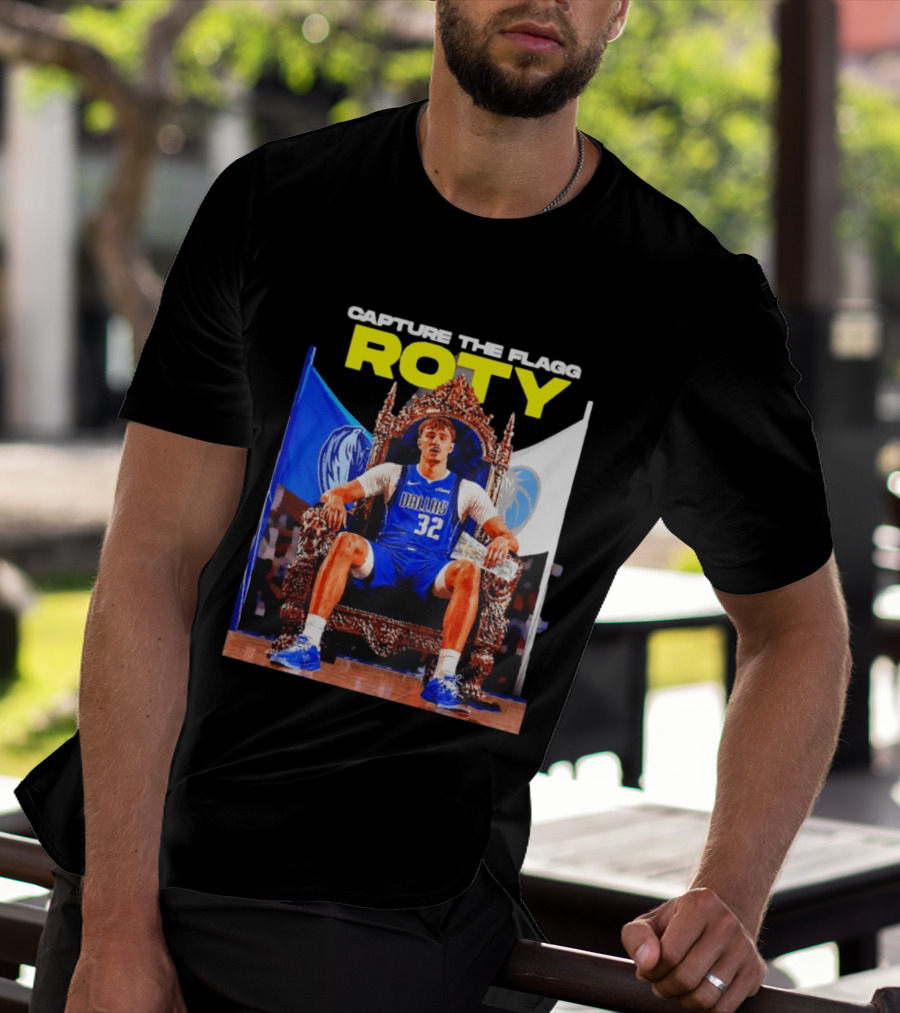 Capture The Cooper Flagg ROTY Dallas Mavericks Basketball Throne T-Shirt