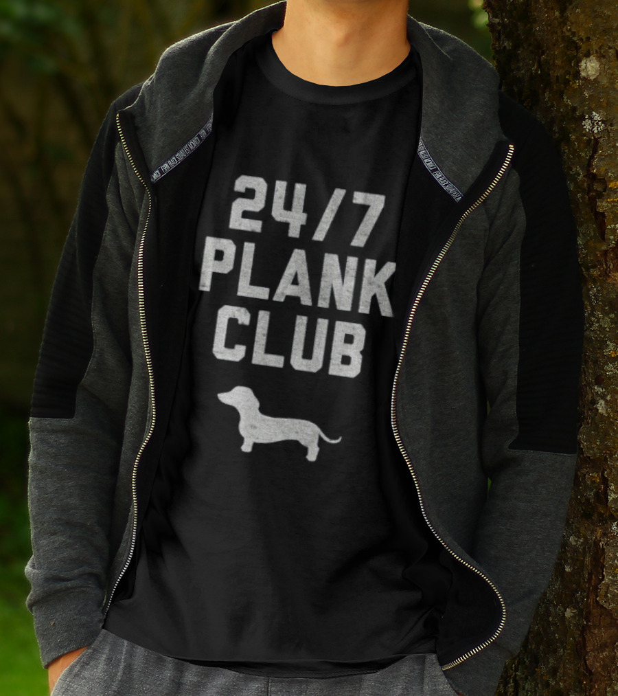 Dachshund Dog 24 7 Plank Club T-Shirt