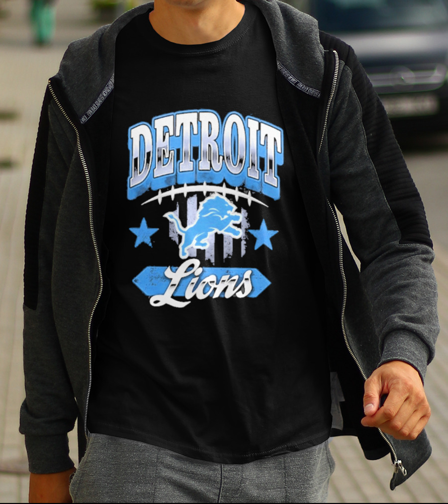 Detroit Lions Americana 2026 Stars Stripes Football Fan Gear T-Shirt
