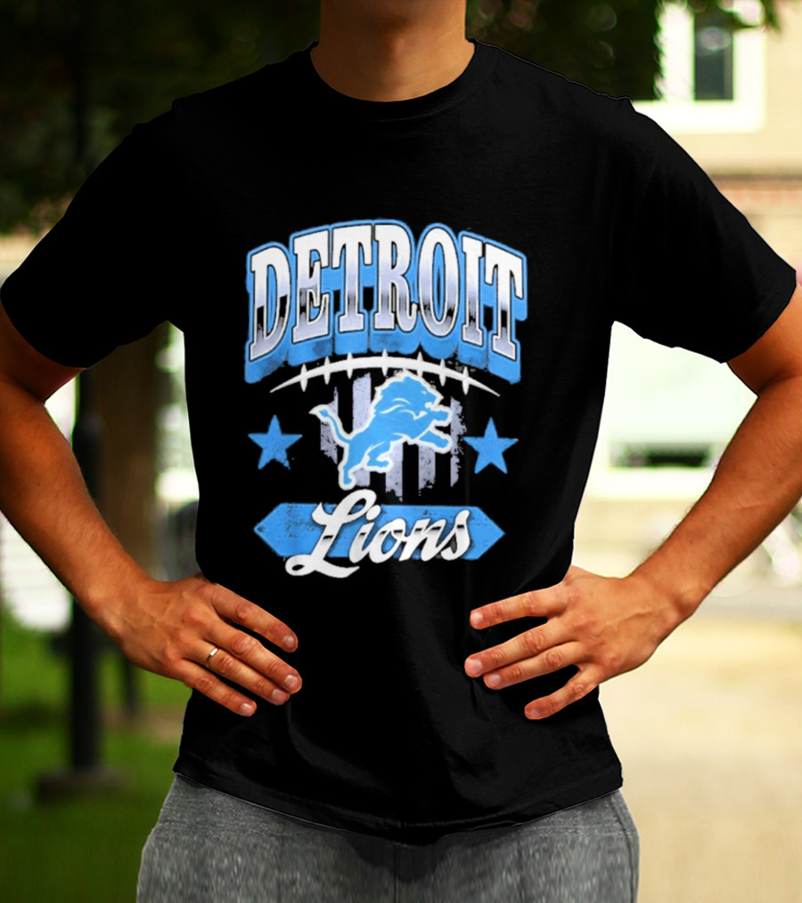 Detroit Lions Americana 2026 Stars Stripes Football Fan Gear T-Shirt