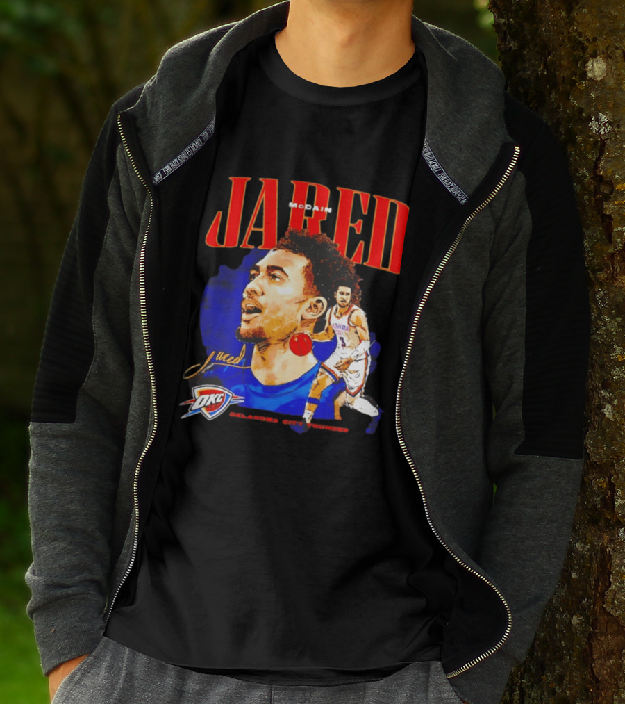 Jared McCain Oklahoma City Thunder NBA Basketball OKC Player T-Shirt