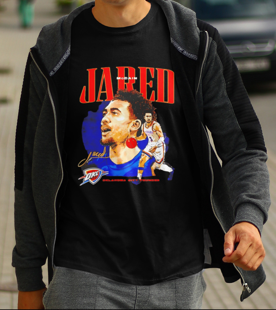 Jared McCain Oklahoma City Thunder NBA Basketball OKC Player T-Shirt