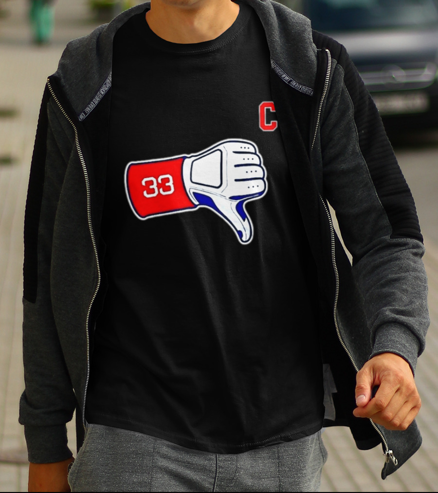 Jason Varitek Iconic 33 Thumbs Down Gesture Red Sox Symbol C T-Shirt