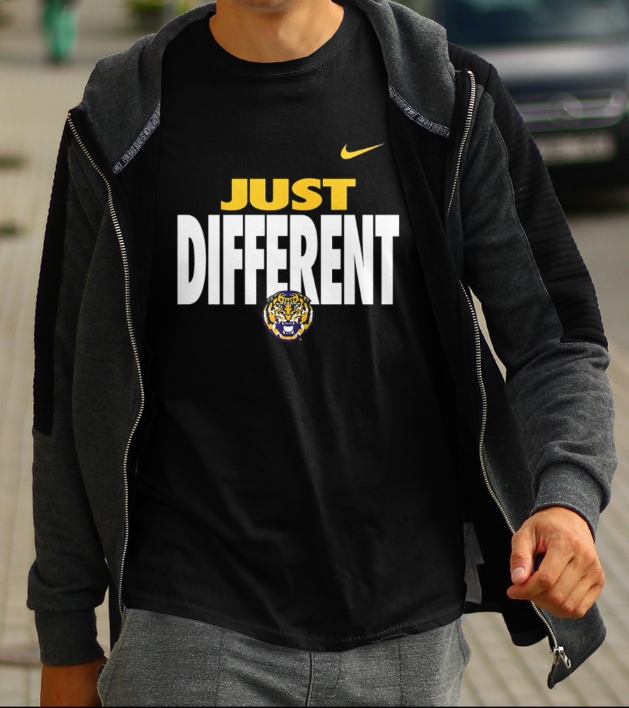 Just Different LSU Tigers Nike Iconic Team Spirit T-Shirt