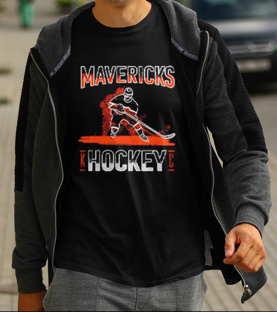 Mavericks Hockey Player Icon With Red And White T-Shirt