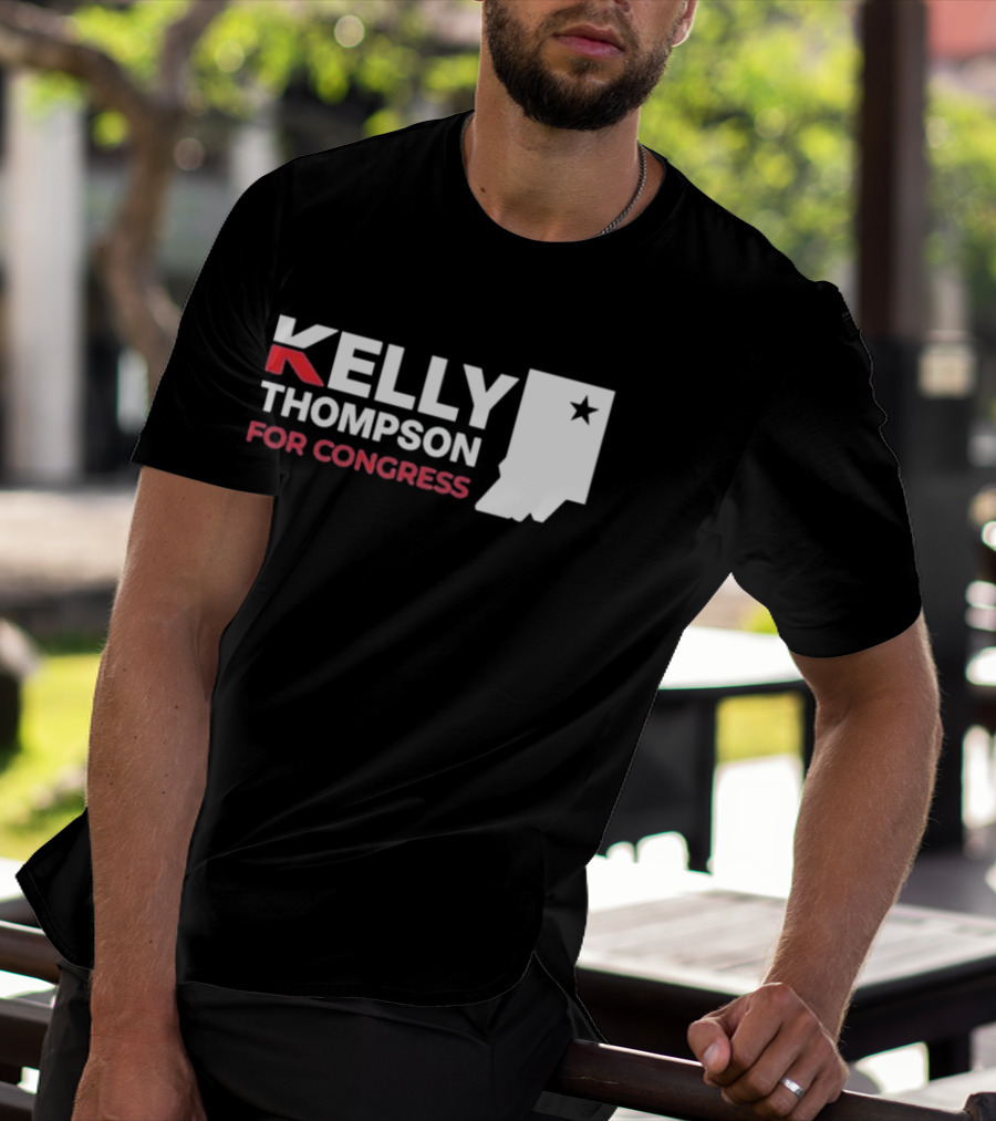 Kelly Thompson For Congress Indiana Star Icon Representation T-Shirt