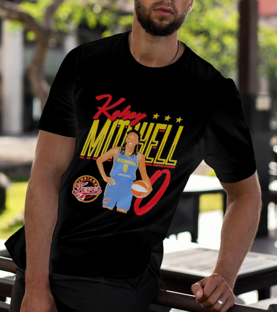 Kelsey Mitchell Indiana Fever Basketball Player Pose Salesforce T-Shirt