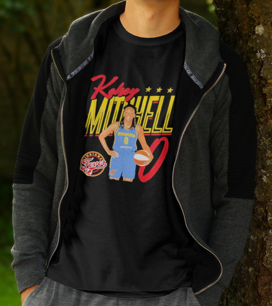 Kelsey Mitchell Indiana Fever Basketball Player Pose Salesforce T-Shirt