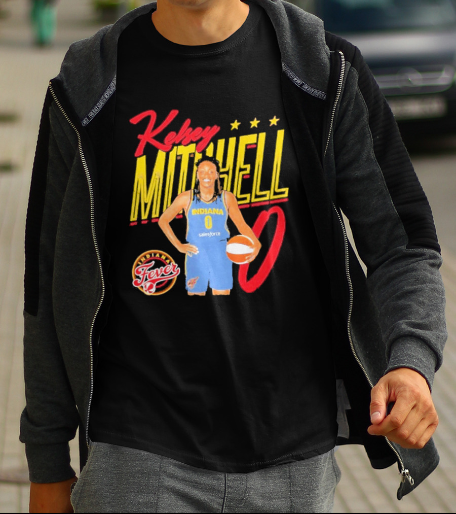 Kelsey Mitchell Indiana Fever Basketball Player Pose Salesforce T-Shirt