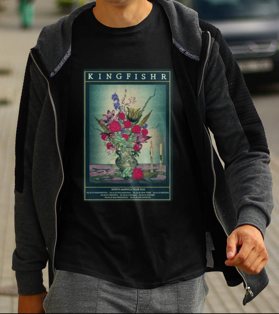 Kingfishr North America Tour 2025 May 2 Denver Floral T-Shirt