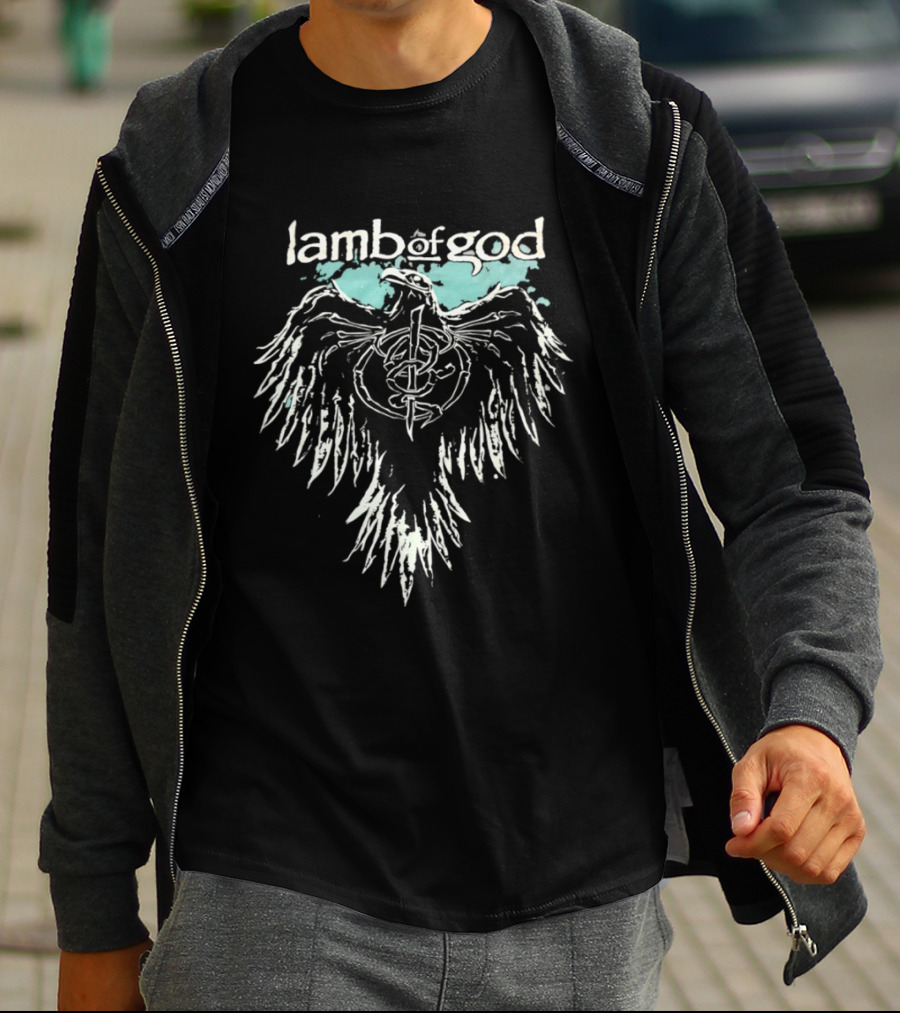 Lamb Of God Phoenix Wings Symbol With Watercolor Accent T-Shirt