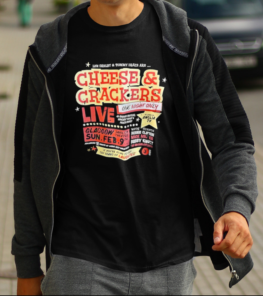 Len Shelby Tommy Drake Cheese Crackers Live One Night Only Laughter T-Shirt