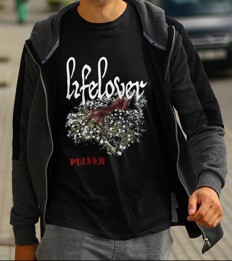 Lifelover Pulver Band Cover Album Red Abstract Splatter T-Shirt