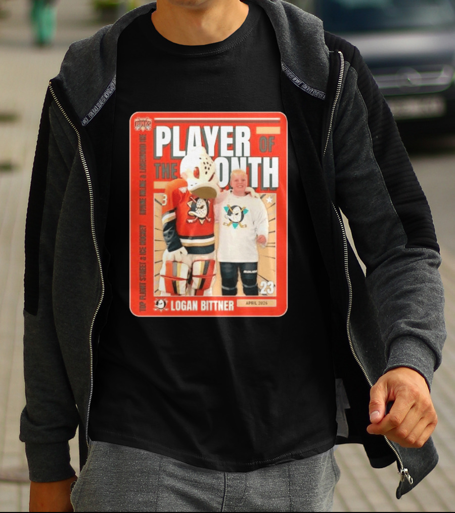 Top Flight Sweet Anaheim Ducks Logan Bittner Player Of The Month April 2026 T-Shirt