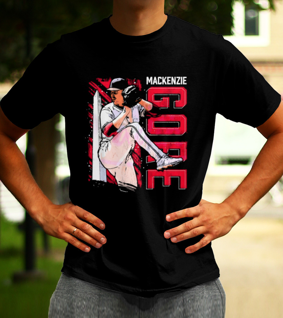 Mackenzie Gore Washington Pitching Action Baseball T-Shirt