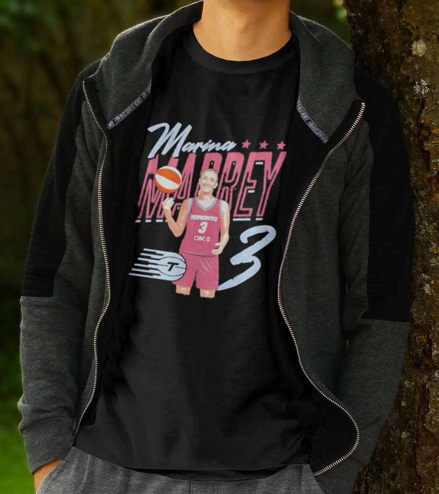 Marina Mabrey Toronto Basketball Pose CIBCO Tempo 3 Stars T-Shirt